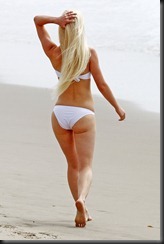 EXCLUSIVE: Heidi Montag takes to the beach of Santa Barbara and looks stunning in a tiny white bikini