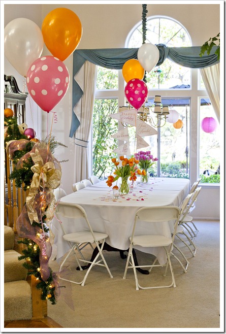 Orange and Pink Party Decorations