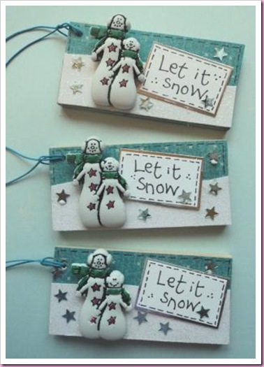 Let It Snow Wooden Tags Let It Snow Wooden Tags