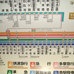 the tokyo railway system in Tokyo, Japan 