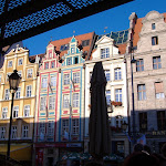 Back in the square. We're probably hungry, looking for a place to eat. Back in the square. We're probably hungry, looking for a place to eat.