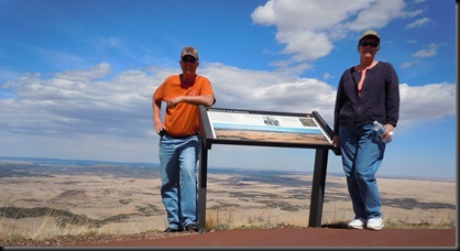 at the highest point on the rim of Capulin Volcano (wondering if RB & Gary would have made the walk???)