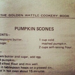 recipe for pumpkin scones