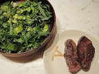 I started with a nice fat ribeye, which I halved to cut cooking time.