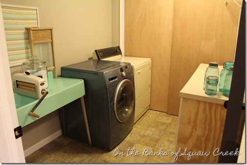 aqua laundry room