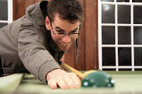 Todd totally whipping me at snooker