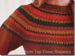 Top Down Sweaters Fibonacci stripes