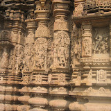 North wall of the temple, all covered with monotonous Shiva images except two niches one in left and one in right.