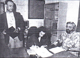Juan Manuel López Barreira, a Secretaria do Concello e Roberto Vázquez