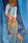 Le danseur, acrylique sur toile, 36 X 24 po., 2004