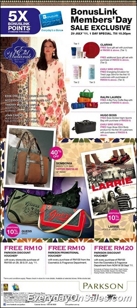 Parkson-Bonuslink-Members-Day-2011-EverydayOnSales-Warehouse-Sale-Promotion-Deal-Discount