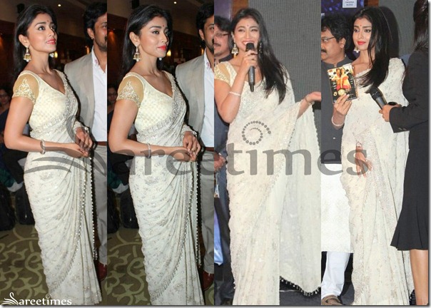 Shriya_White_Saree