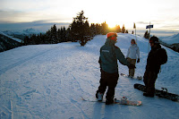 End of day skiing