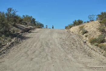 Some dirtbikers on the road