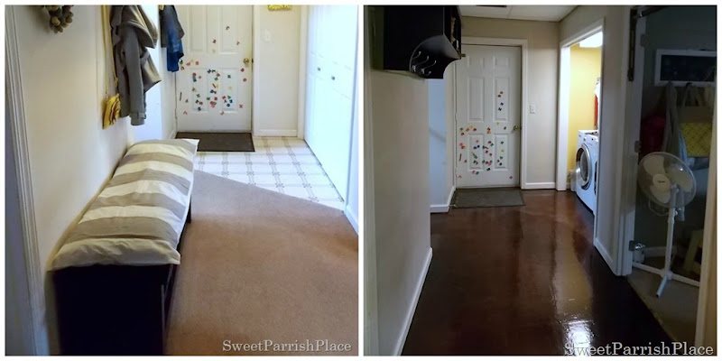 DIY brown paper floor