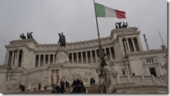 Monumento Vittorio Emanuele II im Regen und Wind