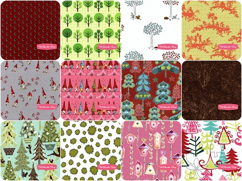 FQS - House and tree Fabric