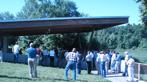 A group gathers to witness the groundbreaking of the Watershed Center Education Building at Valley Water Mill Park. (Photo by: Kenrick Nobles)