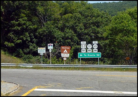 05a - bottom of exit ramp left turn 4 miles to campground