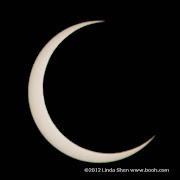 Partial solar eclipse viewed from Mt. Hamilton east of San Jose, California.