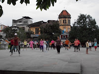 Cambodge - Phnom Penh - Cours de Gym en plein air