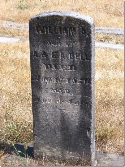 IMG_2849 William A. Bell Tombstone at Mountain View Cemetery in Oregon City, Oregon on August 19, 2006