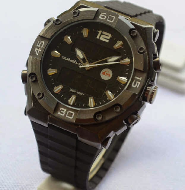 jual jam tangan quicksilver time black rubber white jual jam tangan quicksilver time black rubber white