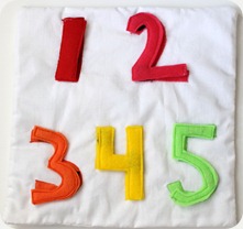 Quiet book felt counting numbers page Quiet book felt counting numbers page