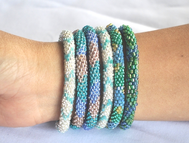 Rollover Bracelets glass beads