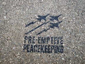 Sidewalk stencil, Toronto, 2007