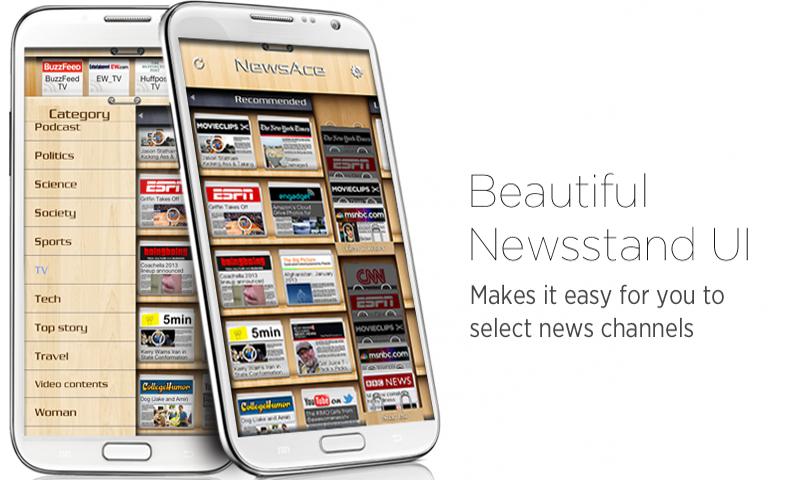Android application NewsAce Pro : RSS News Stand screenshort