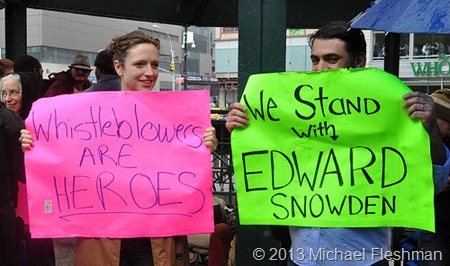 Edward Snowden Protest