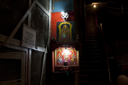 I like the little altar near the studio door.