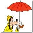 goofy under umbrella