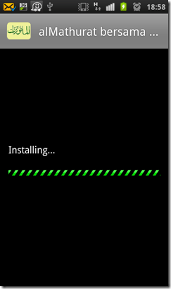 sedang Installasi m-Mathurat sedang Installasi m-Mathurat