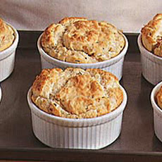 Shrimp and Crab Souffles with Red Bell Pepper and Tarragon