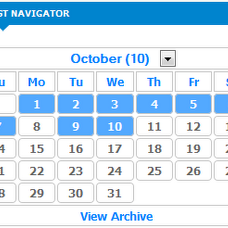 Archive Calendar Widget For Blogger