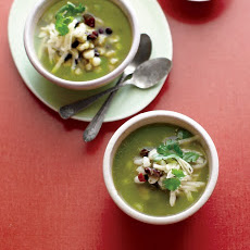 Green Chile Posole with Black Beans