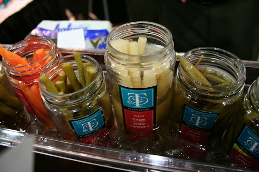 Don't be fooled by the jar! The pickled vegetables from Tillen Farms are crunchy, fresh, and perfect for your next Bloody Mary or martini.  The Crispy Snap Peas were one of my all-around favorite tastes of the day.