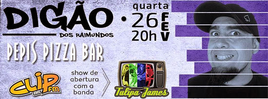 Digão do Raimundos realiza pocket show exclusivo dia 26, quarta-feira, na Pepi's Pizza Bar, em Indaiatuba Digão do Raimundos realiza pocket show exclusivo dia 26, quarta-feira, na Pepi's Pizza Bar, em Indaiatuba