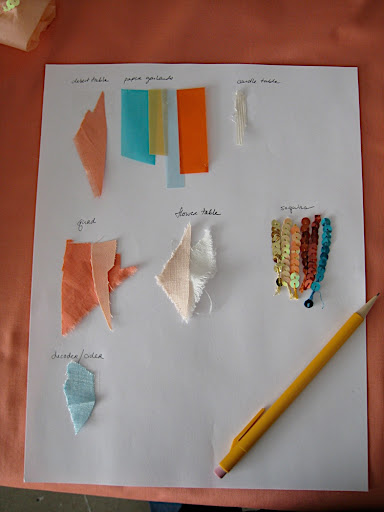 Carolyn collects swatches of our materials as we go so that when she's working on the layout she can match the colors in the pictures to the swatches for accuracy.
