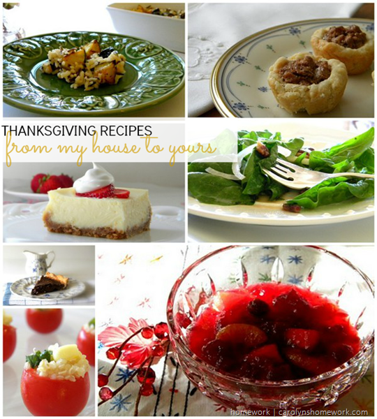 Thanksgiving recipes via homework | carolynshomework.com