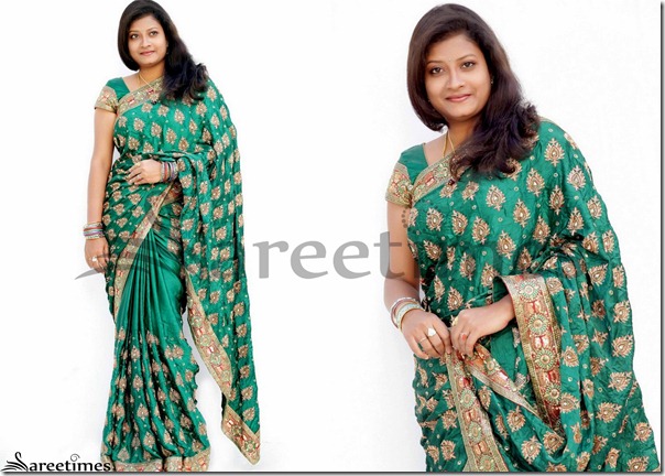 Pravallika_Green_Silk_Saree