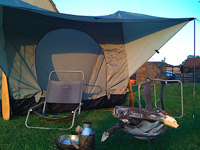 All set up with camp-fire and kelly kettle ready for a first test...