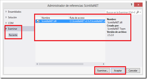 2. Referencia a scintilla 2. Referencia a scintilla