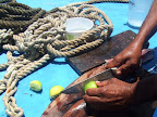 Step 4: Slice limes. I was still working on my sea legs, so I left the knife wielding to the real fishermen.