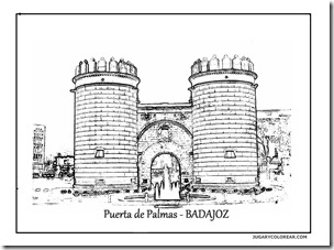 Puerta de Palmas jugarycolorear - BADAJOZ 1 Puerta de Palmas jugarycolorear - BADAJOZ 1