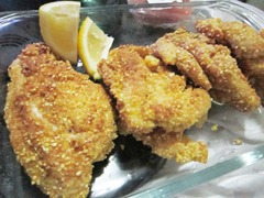 cornmeal breaded chicken, 240baon