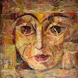 Lustro clowna: Zdziwienie - Mantykora. Akryl na płótnie; wymiary: 45x50cm