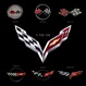 Corvette Crossed Flag Logos 1953-2014